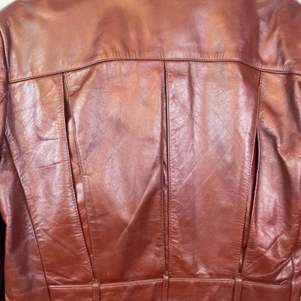 Vintage The Rossano brown men's leather jacket